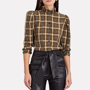 NWT Les Coyotes de Paris Biba Top in Khaki- sz 36